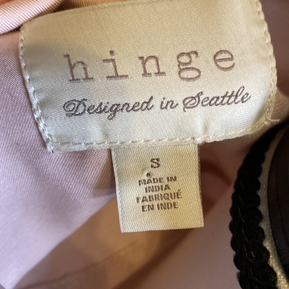 HINGE Light Pink 100% Lyocell Soft bomber spring jacket size S - Picture 9 of 10